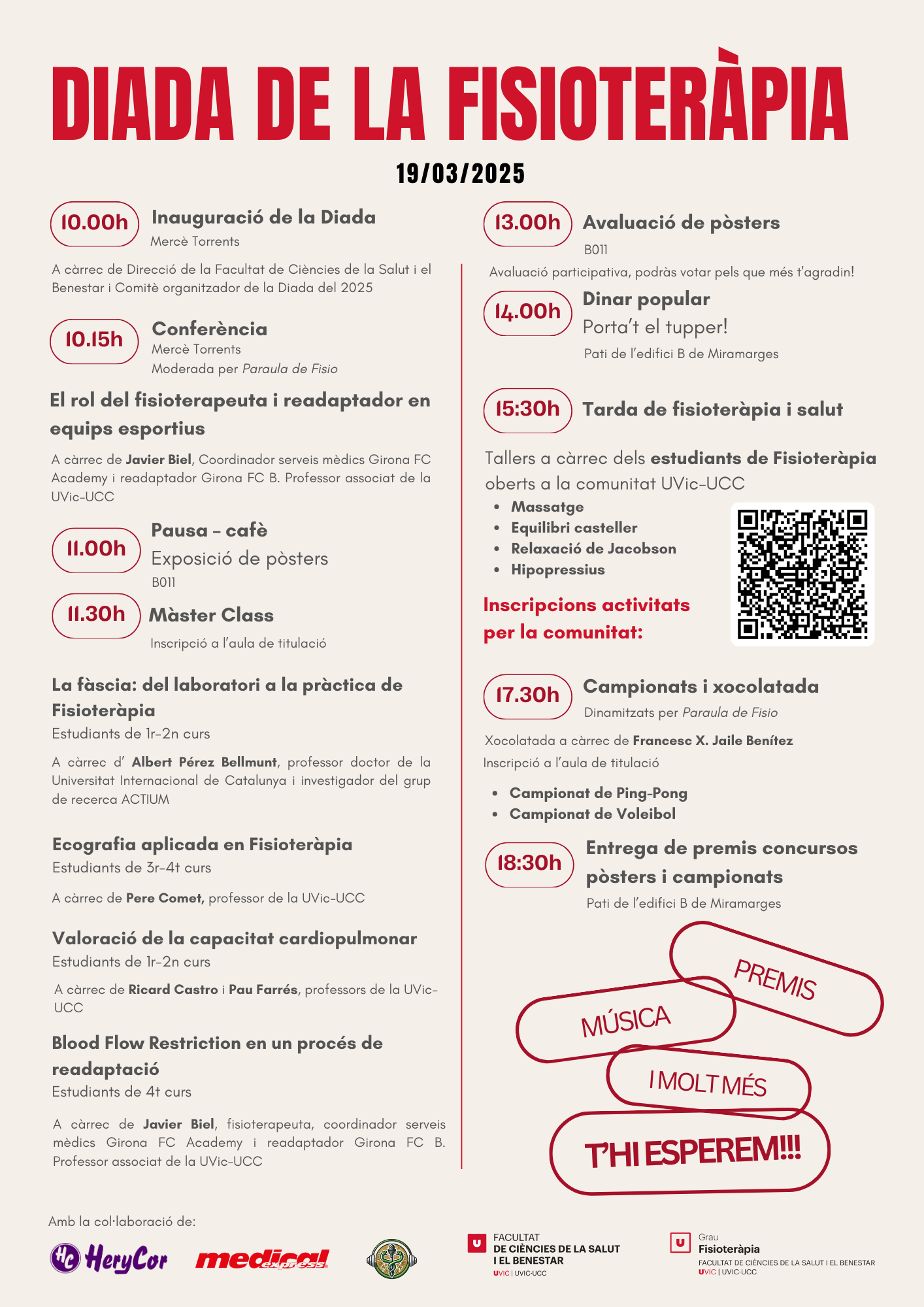 Cartell programa Diada de la Fisioteràpia 2025