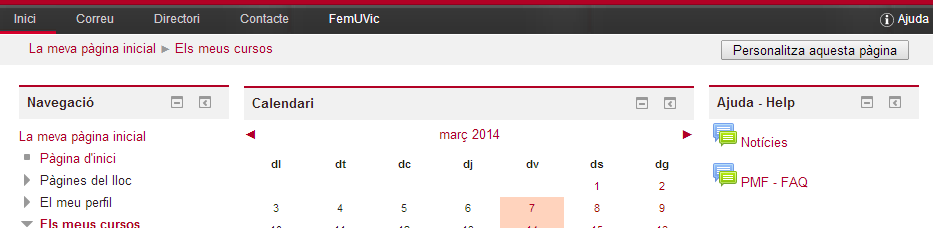 Personalitza aquesta pàgina