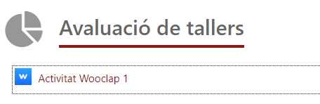 Activitat Wooclap a l'aula virtual