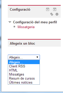 Afegeix un bloc