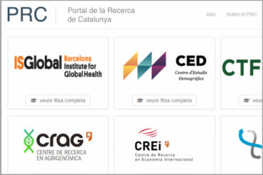El Portal de la Recerca de Catalunya inclou quasi tots els centres de recerca i més de 600.000 publicacions