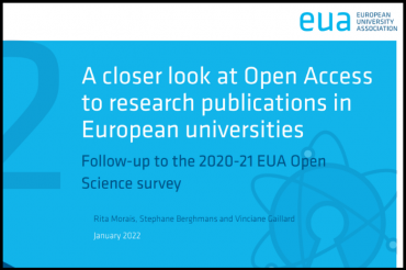 Nou informe de la EUA sobre la implantació de l’accés obert a les universitats europees