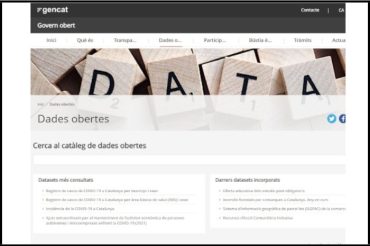 El CSUC participa en el projecte de Dades Obertes de la Generalitat de Catalunya