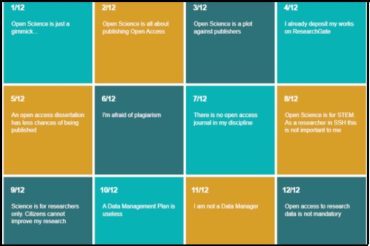 Desfent mites sobre la ciència oberta: juga amb el calendari d’advent de la YERUN!