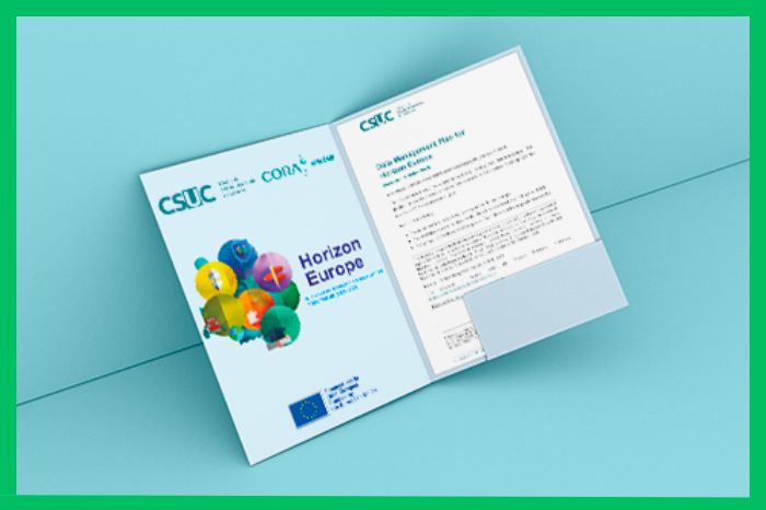 Disponible a CORA.eiNa DMP la plantilla i les guies per fer plans de gestió de dades per a Horizon Europe