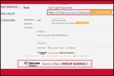 Integració de Web of Science a l’UCercaTot