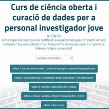 Nou curs en ciència oberta de les universitats catalanes
