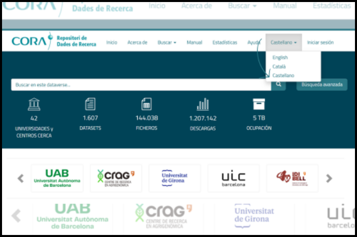 El Repositori de Dades de Recerca incorpora noves funcionalitats i ja està disponible en castellà