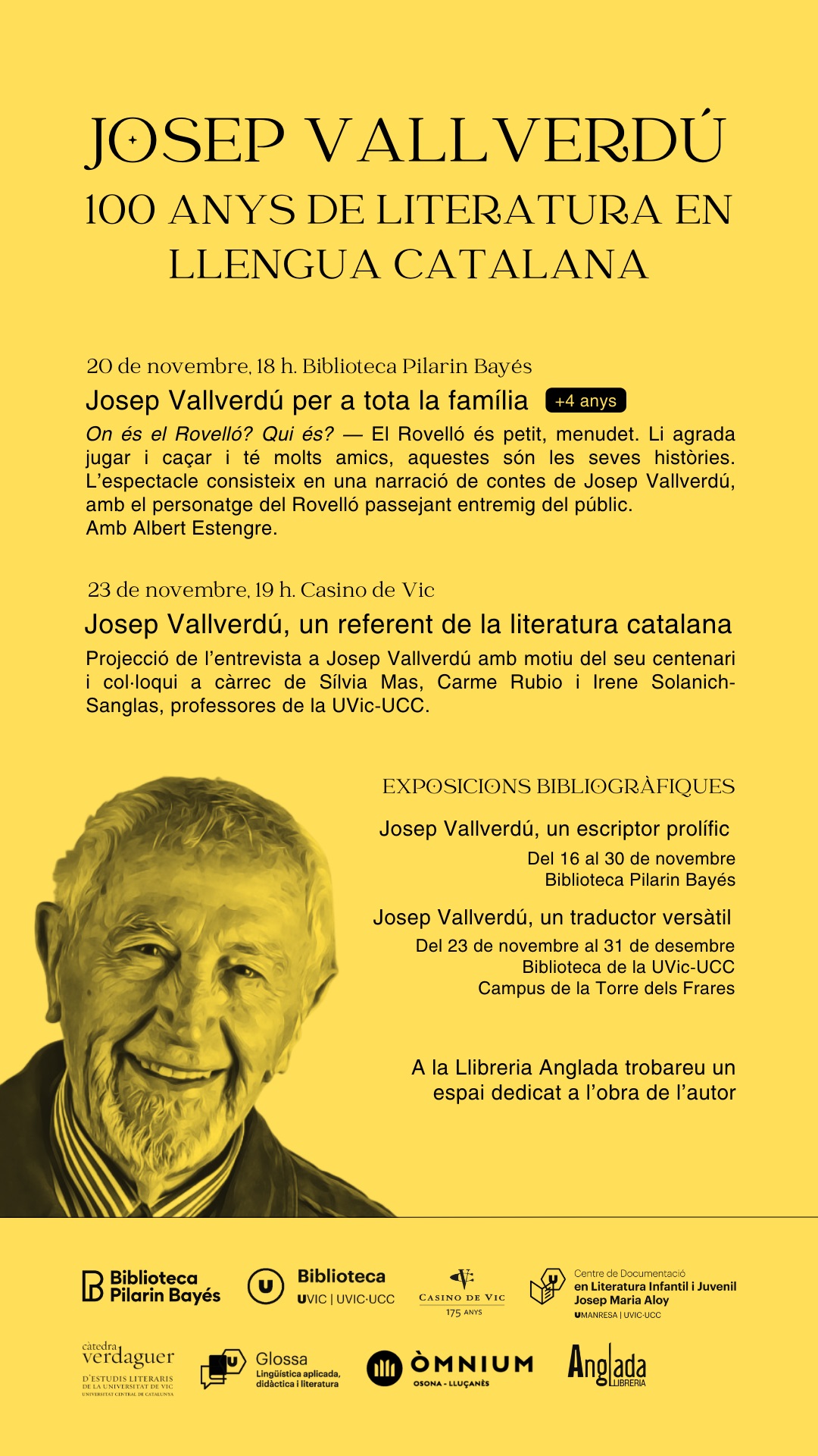 Josep Vallverdú: 100 anys de literatura en llengua catalana