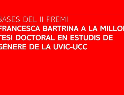 Es convoca el II Premi Francesca Bartrina a la millor Tesi doctoral en estudis de gènere de la UVic-UCC