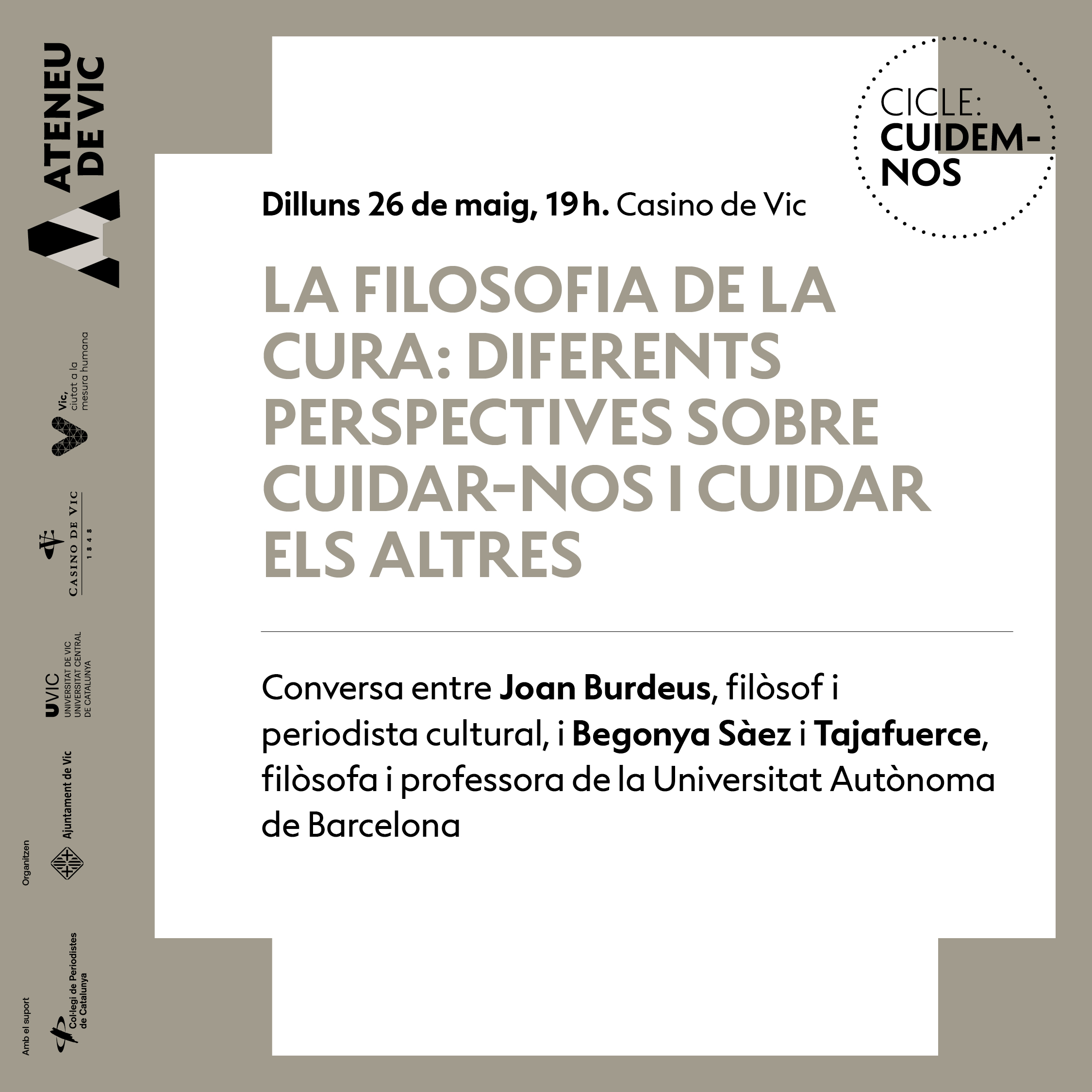 La filosofia de la cura: diferents perspectives sobre cuidar-nos i cuidar els altres