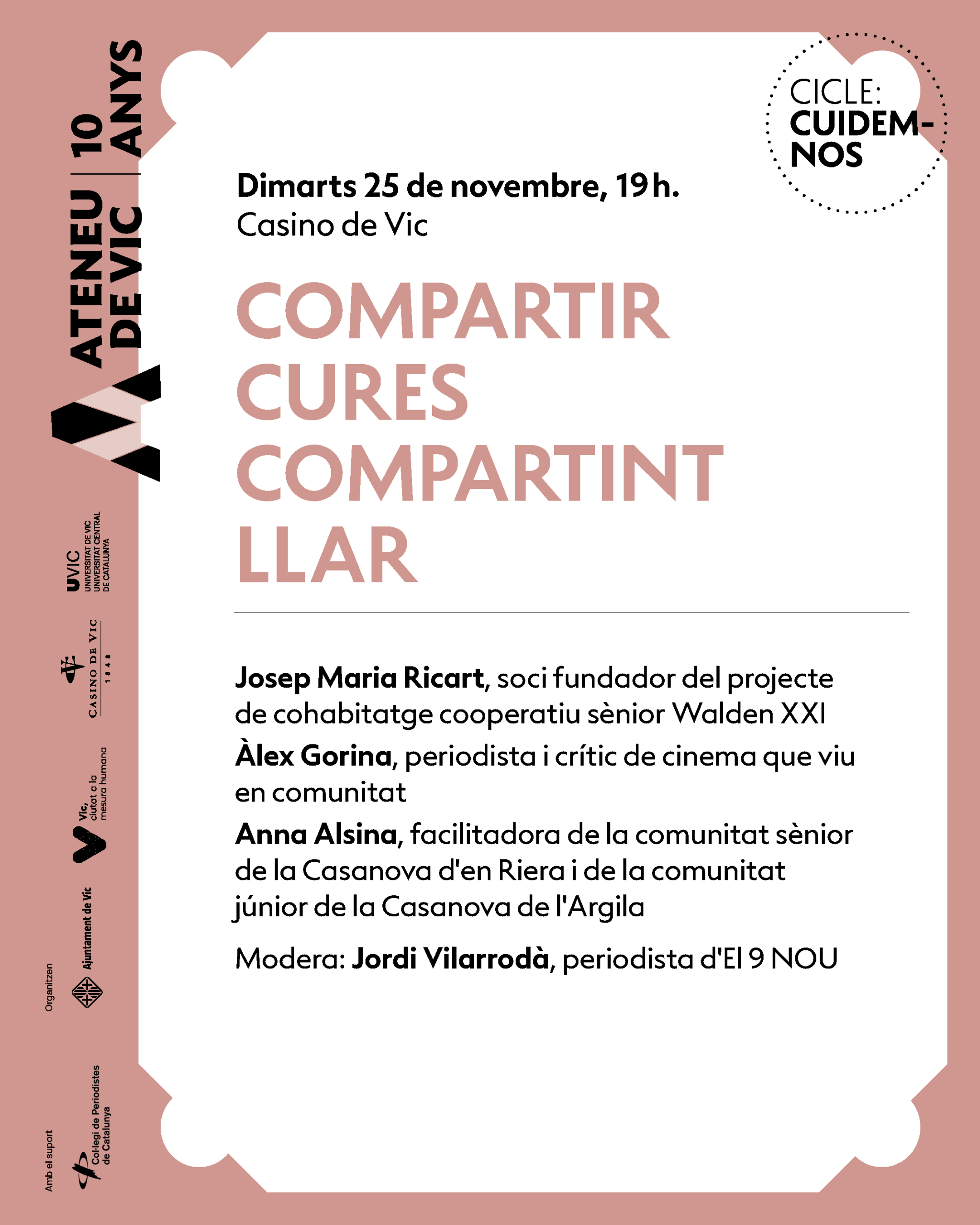 Taula rodona: “Compartir cures compartint llar”