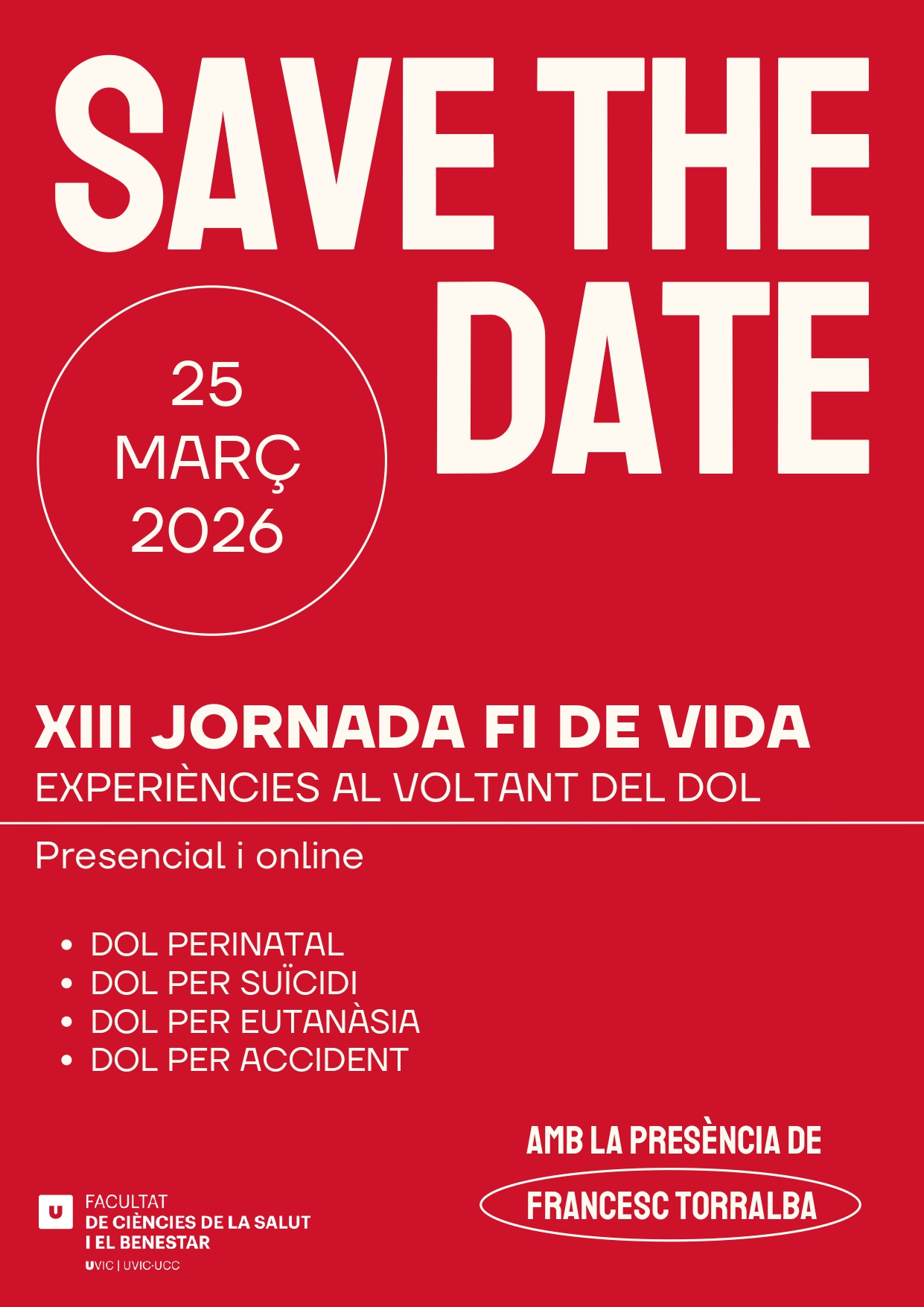 XIII Jornada de Fi de Vida: experiències al voltant del dol