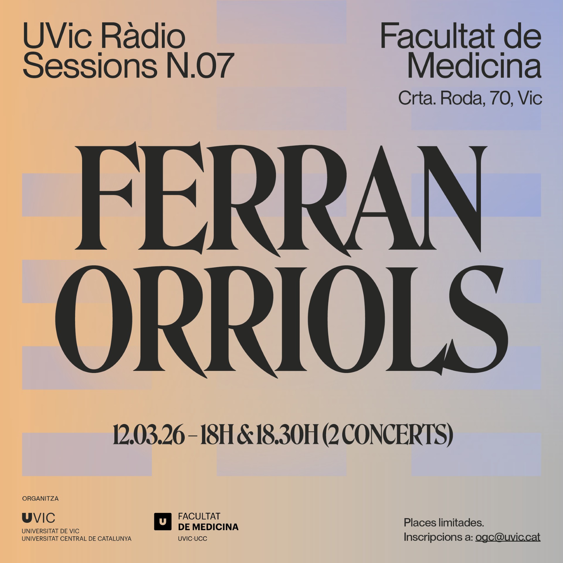 UVic Ràdio Sessions amb Ferran Orriols