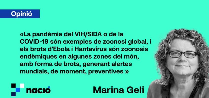 Marina Geli reflexiona sobre les zoonosis i el concepte “Una Sola Salut” en un article a Nació Digital