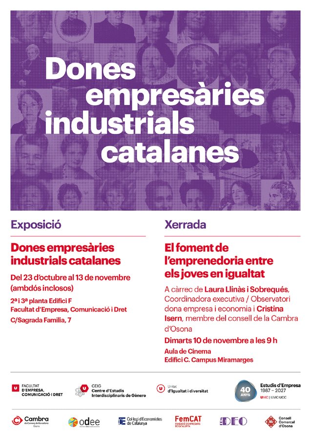 Exposició "Dones empresàries industrials catalanes" i xerrada