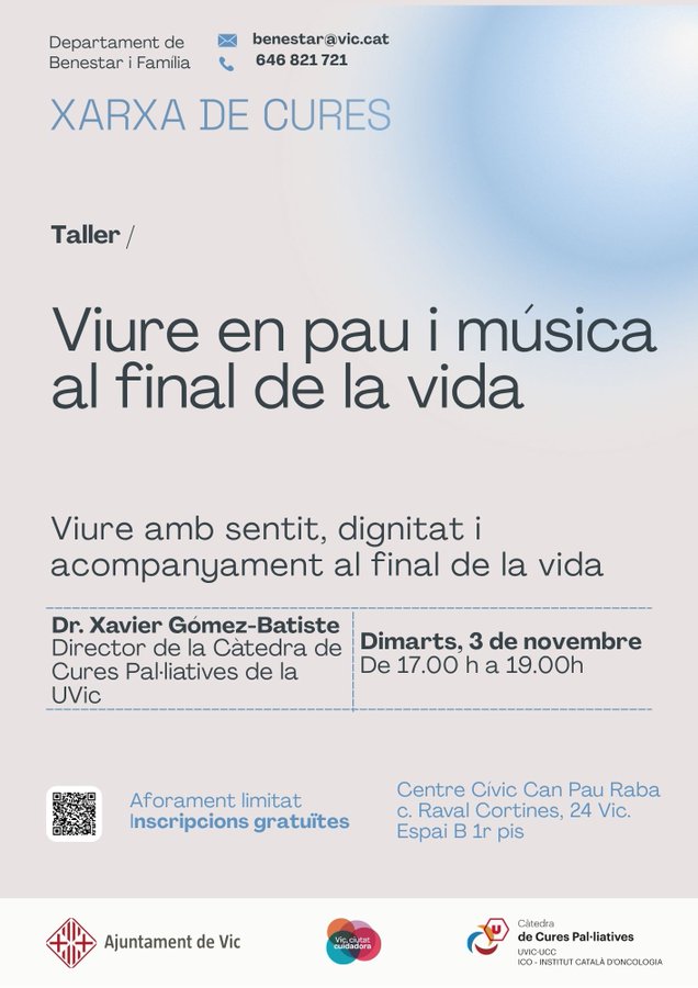 Taller Viure en pau i música al final de la vida
