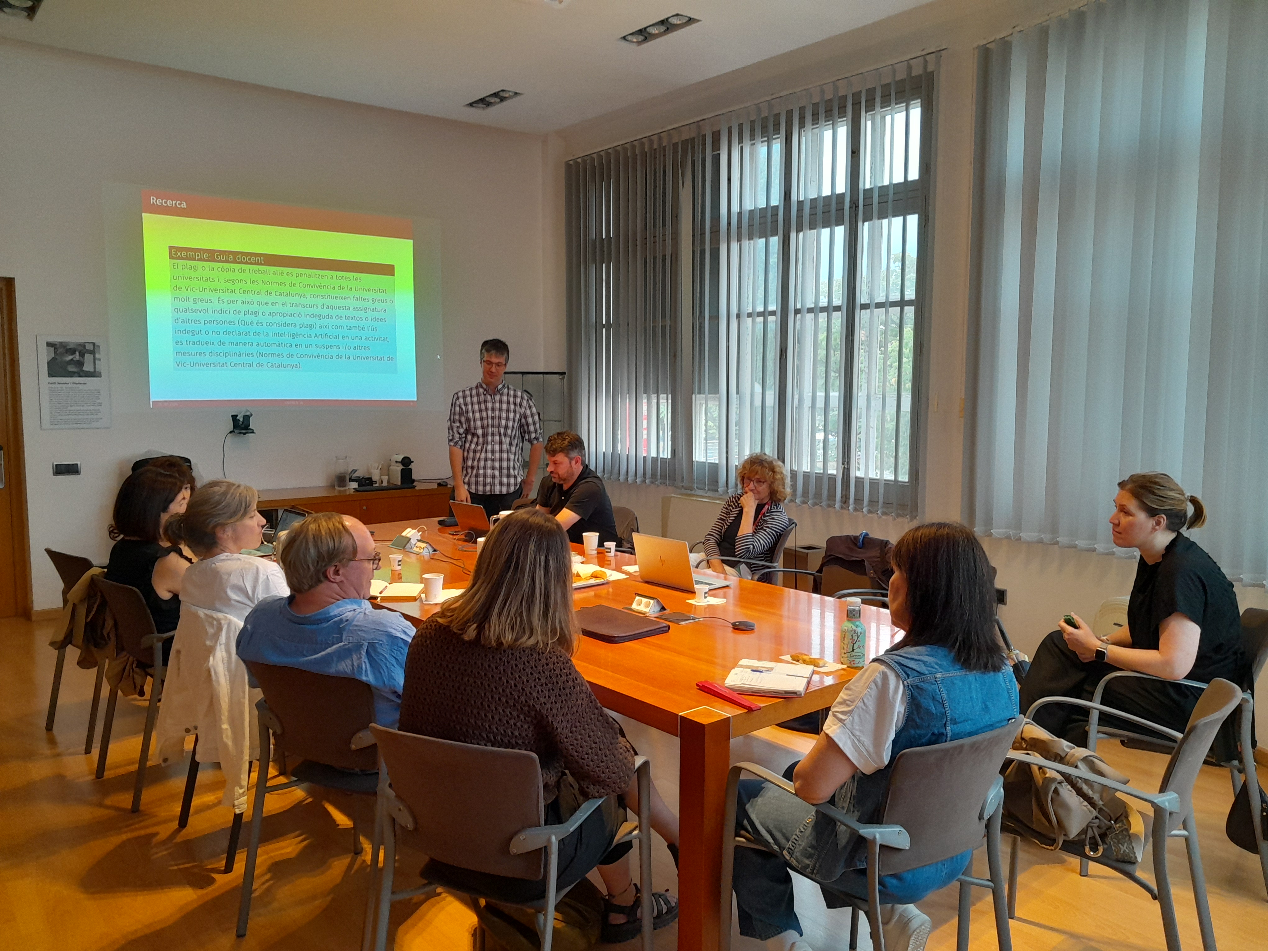 Reunió del grup de recerca Emprèn de la UVic-UCC, l'1 de juliol de 2024