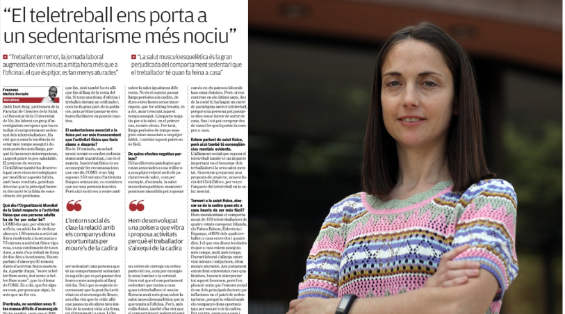 Judit Bort: entrevista sobre com el teletreball ens fa més sedentaris, i com Click2Move vol canviar-ho