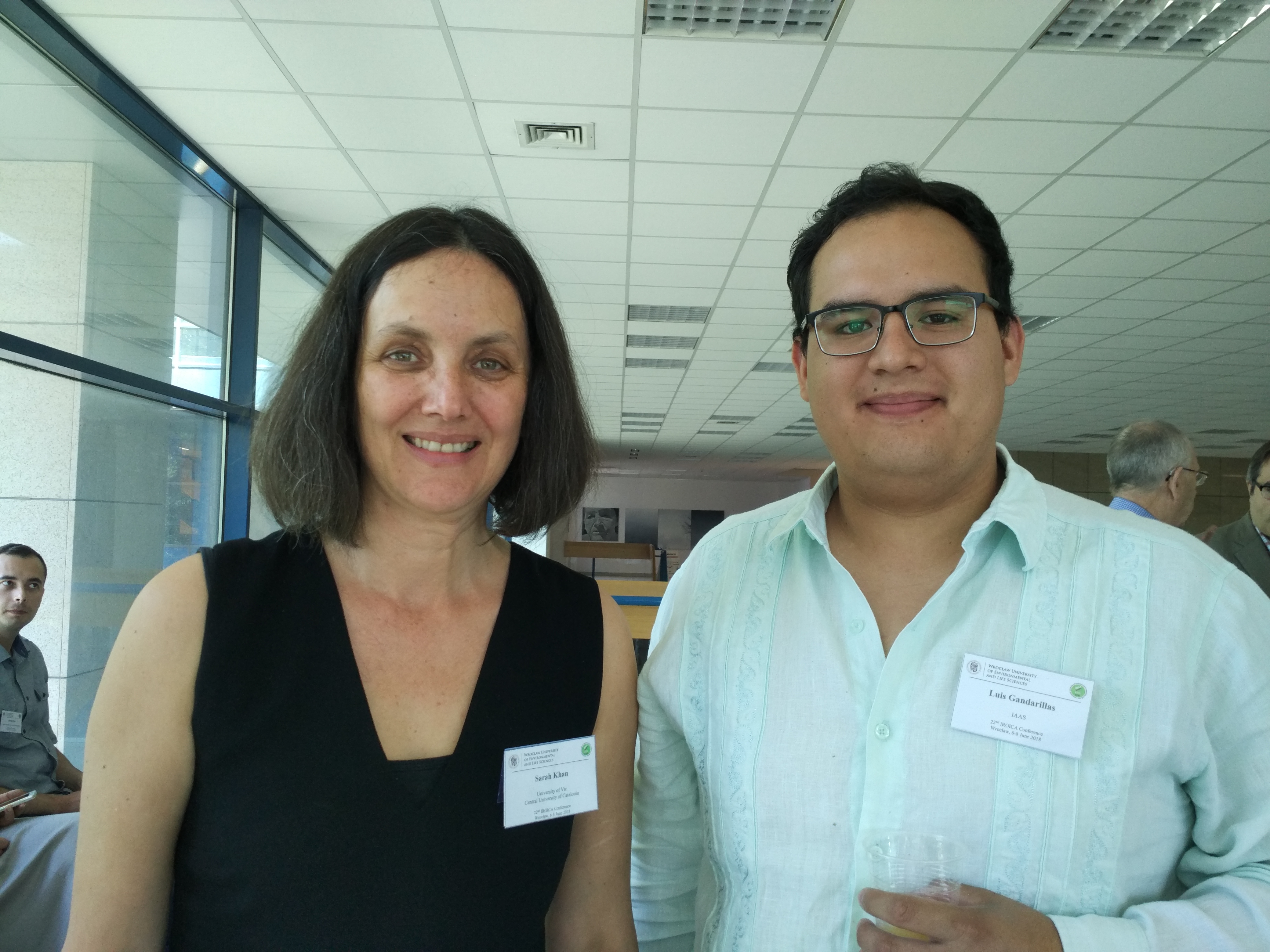 Luis Gandarillas (IAAS) and Sarah Khan (UVic) at IROICA conference in Wroclaw 2018