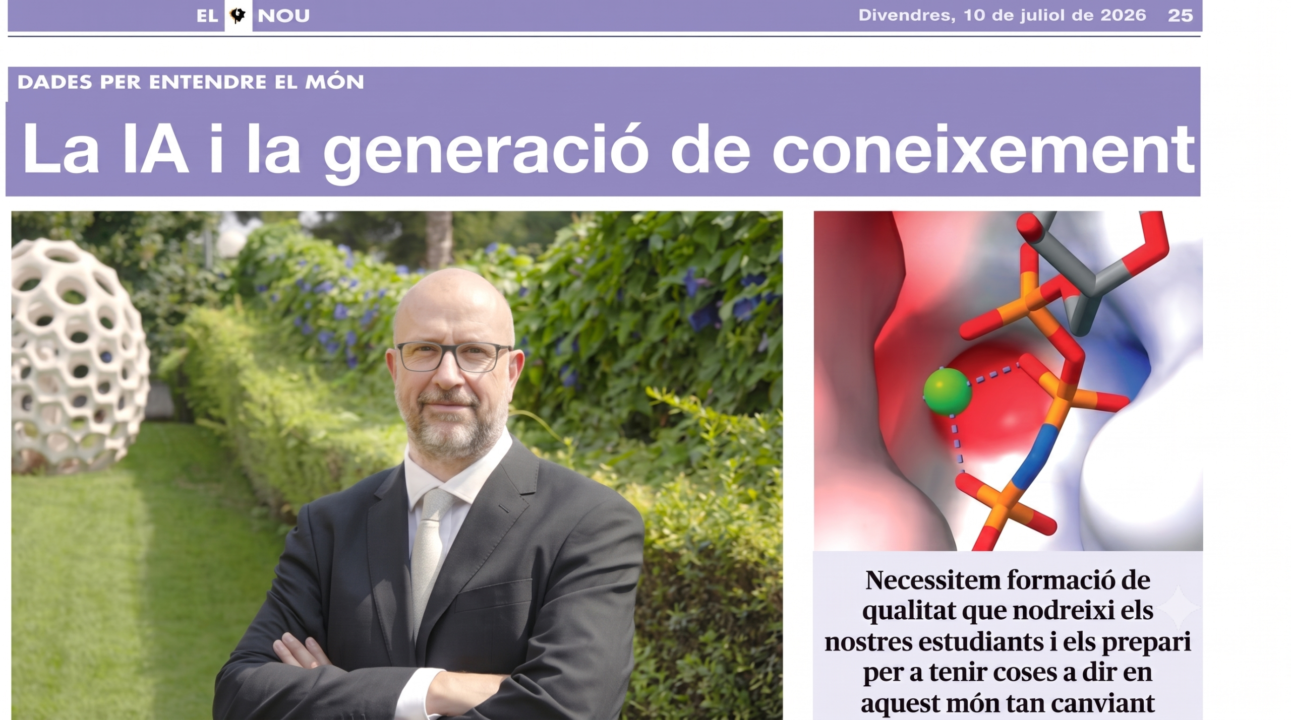Jordi Villà Freixa: “La intel·ligència artificial transforma la manera com generem coneixement científic”