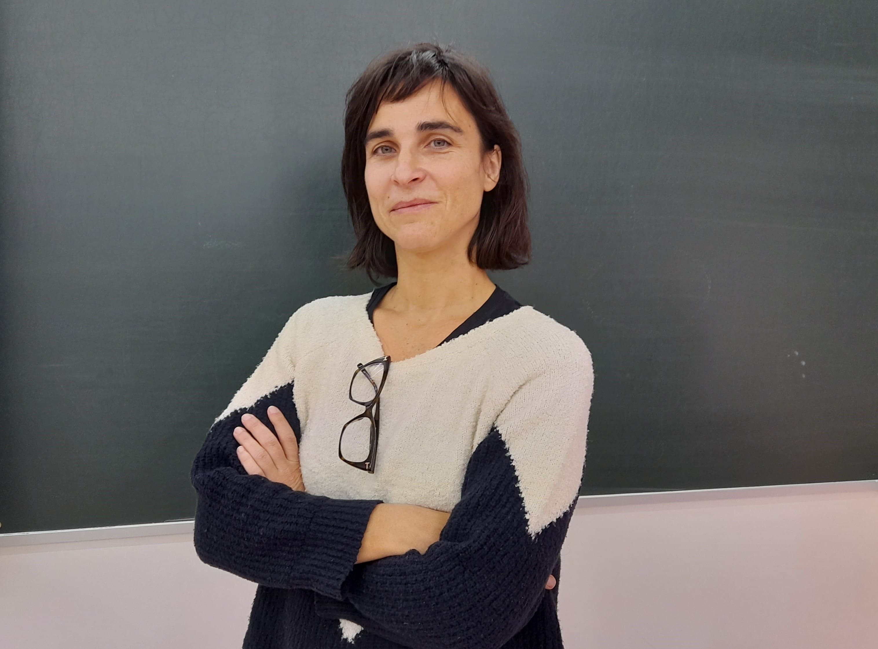 La periodista Maria Altimira, a l'aula de Periodisme de la FEC