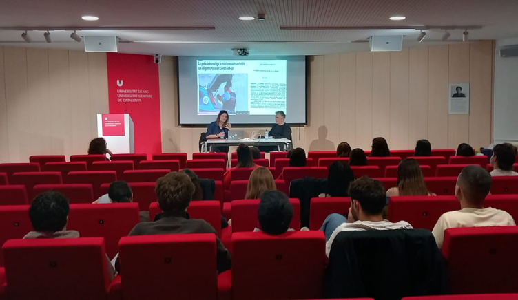 L’alumnat de Comunicació Audiovisual s’inspira amb dos participants de la Residència de Guions de l’Acadèmia de Cinema Català