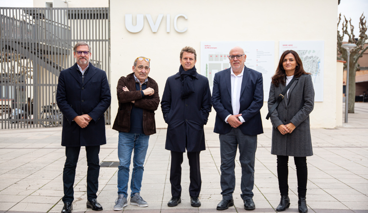 La FEC rep Carles Godó durant la seva visita institucional a la UVic