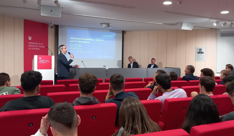 Els tres experts a l'Aula de Cinema de la UVic-UCC