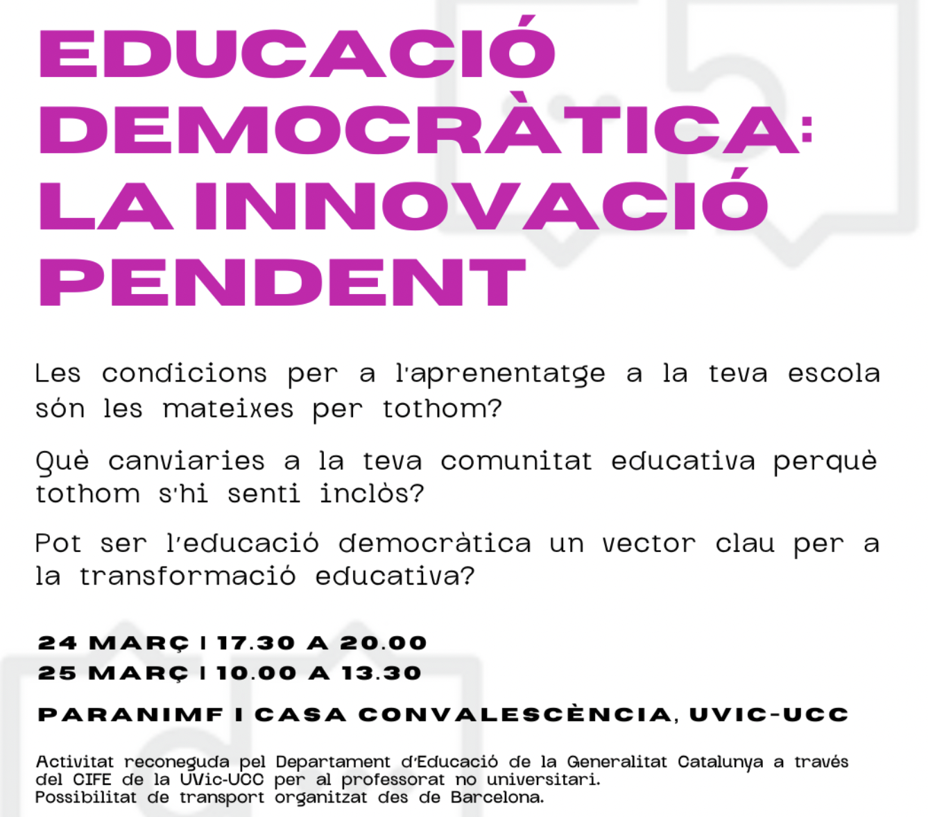 Educació democràtica: La innovació pendent