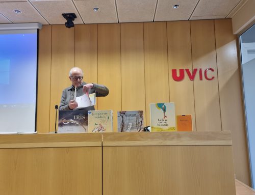 Sessió poètica a càrrec de Ramon Besora amb estudiants de 3r i 4t del Grau de Mestres d’Educació Infantil
