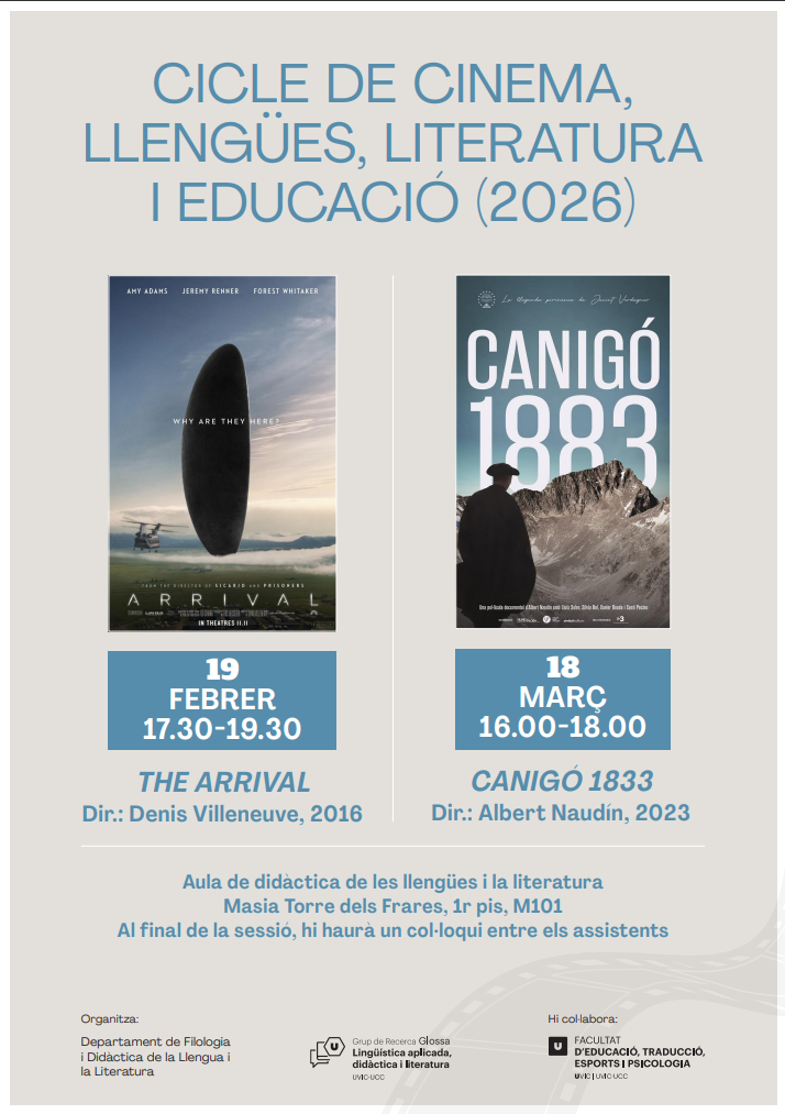 Cicle de cinema a l'Aula de Didàctica de les Llengües i la Literatura