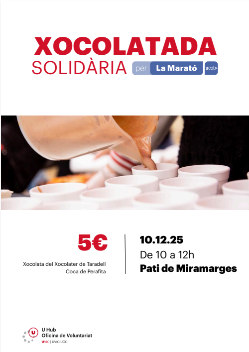 Xocolatada solidària per la Marató