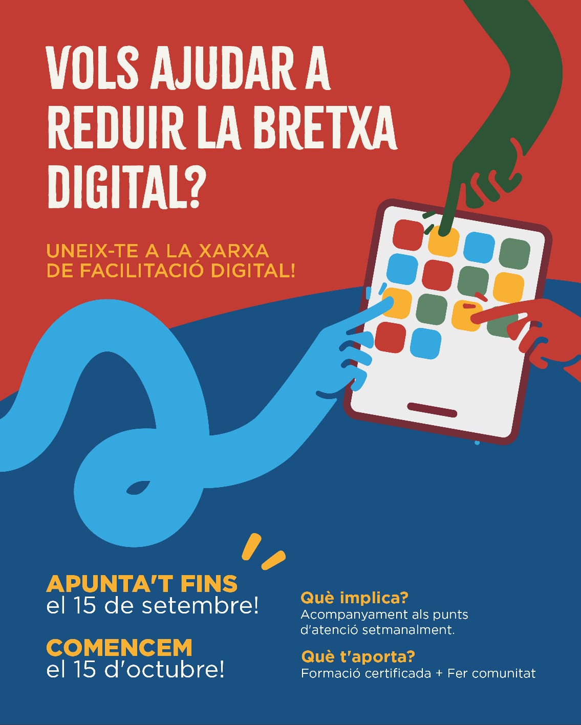 Suma’t a la Xarxa de Facilitació Digital de Vic i contribueix a una comunitat més inclusiva digitalment