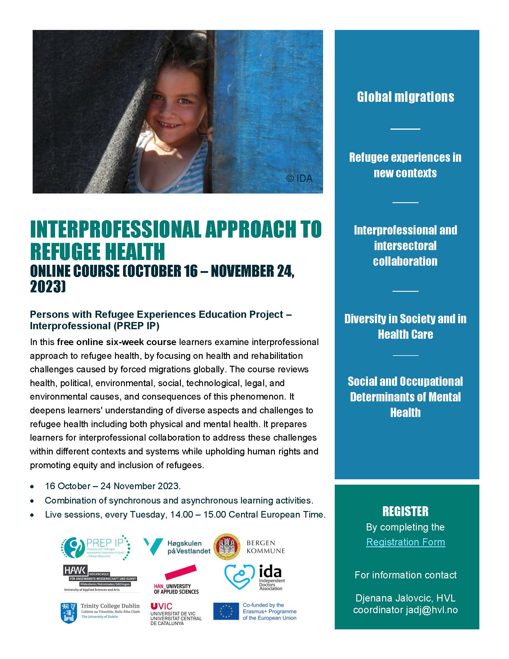 Interprofessional approach to refugee health: online course