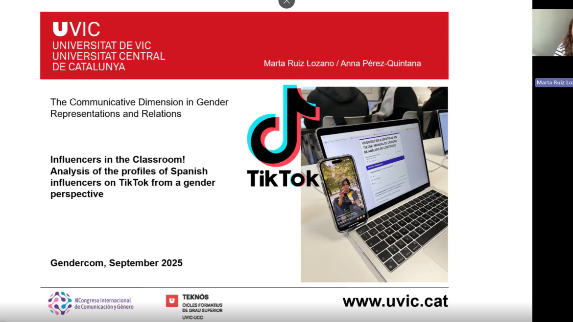 Marta Ruiz, i Anna Pérez-Quintana presenten una recerca sobre influencers i gènere al congrés Gendercom