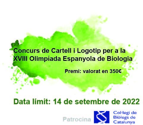 Concurs de disseny del Cartell i Logotip per a la XVIII Olimpíada Espanyola de Biologia 2023